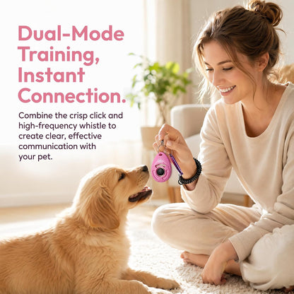 Dog Training Clicker, dog training & behavior aids, dog training kit (Pink)