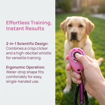 Dog Training Clicker, dog training & behavior aids, dog training kit (Pink)