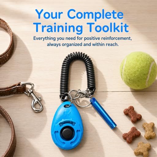 Dog Training Clicker, dog training & behavior aids, dog training kit (Pink)