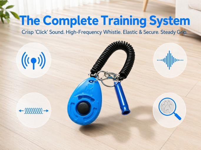 Dog Training Clicker, dog training & behavior aids, dog training kit (Pink)