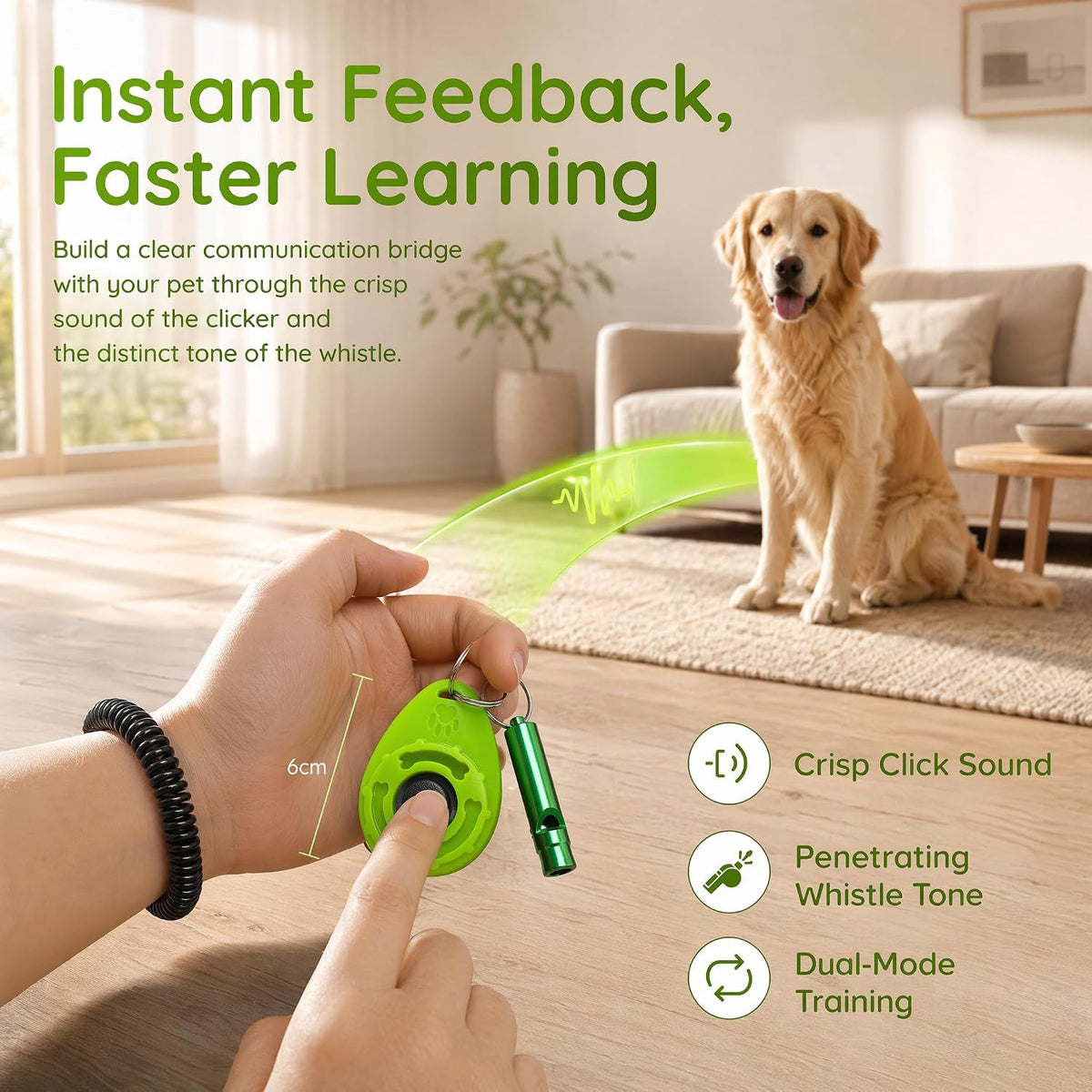 Dog Training Clicker, dog training & behavior aids, dog training kit (Pink)