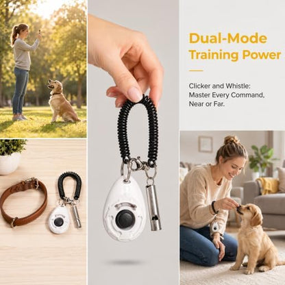 Dog Training Clicker, dog training & behavior aids, dog training kit (Pink)