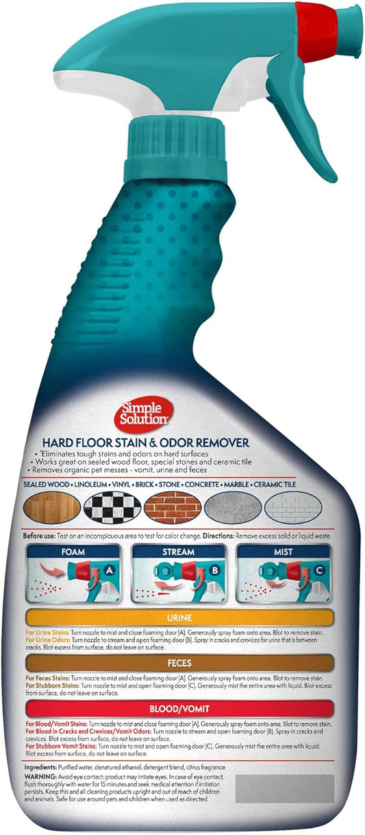 Hard Floor Dog Stain & Odor Remover, Enzyme Cleaner, 32oz