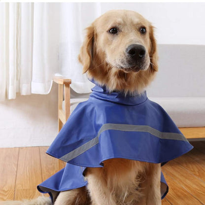 NACOCO Large Dog Raincoat Adjustable Pet Water Proof Clothes Lightweight Rain Jacket Poncho Hoodies with Strip Reflective (XL, Yellow)