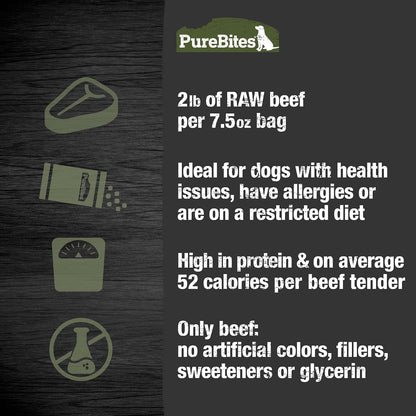 Beef Single Ingredient Air Dried Jerky Dog Treats, 7.5 oz
