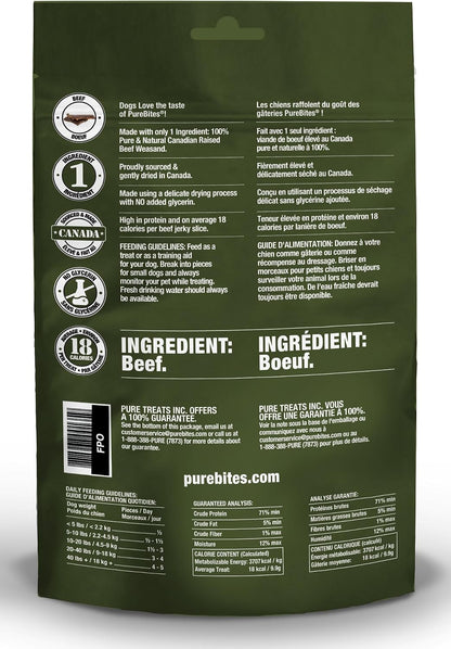 Beef Single Ingredient Air Dried Jerky Dog Treats, 7.5 oz