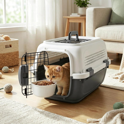 19.5" Hard Shell Cat Carrier, Pet Carrier for Small Dogs & Cats