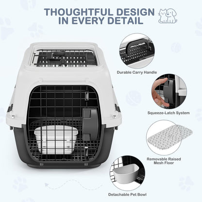 19.5" Hard Shell Cat Carrier, Pet Carrier for Small Dogs & Cats
