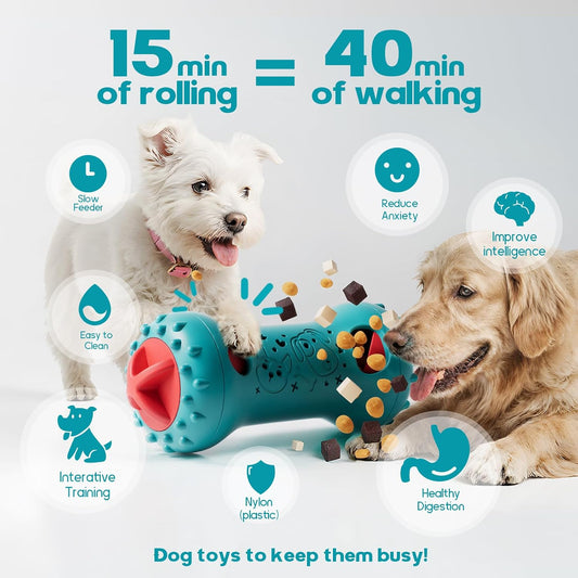 Interactive Dog Toys,Adjustable Treat Dispensing Toy to Keep Them Busy