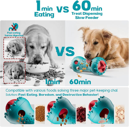 Interactive Dog Toys,Adjustable Treat Dispensing Toy to Keep Them Busy