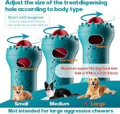 Interactive Dog Toys,Adjustable Treat Dispensing Toy to Keep Them Busy