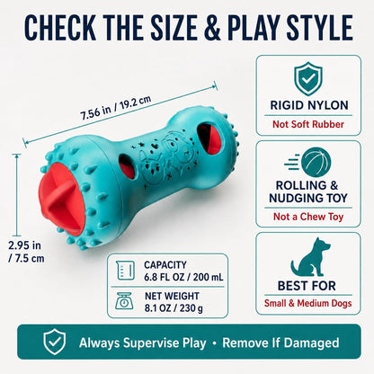 Interactive Dog Toys,Adjustable Treat Dispensing Toy to Keep Them Busy