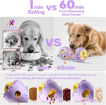 Interactive Dog Toys,Adjustable Treat Dispensing Toy to Keep Them Busy