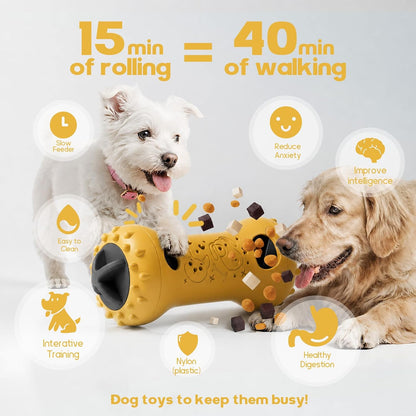 Interactive Dog Toys,Adjustable Treat Dispensing Toy to Keep Them Busy