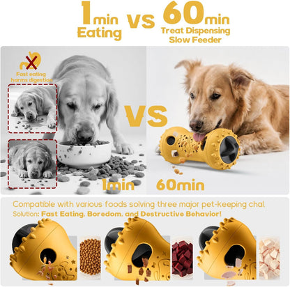 Interactive Dog Toys,Adjustable Treat Dispensing Toy to Keep Them Busy