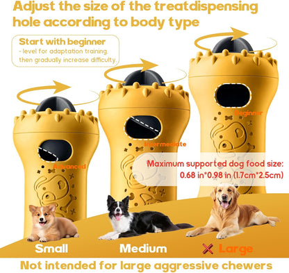 Interactive Dog Toys,Adjustable Treat Dispensing Toy to Keep Them Busy