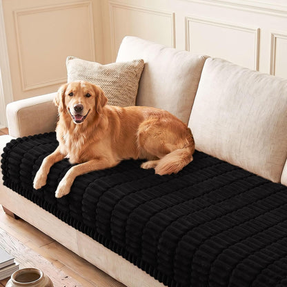 Couch Cover for Dogs, Washable Non Slip Plush Flannel Sofa Protector | Thick Flannel, Anti-Slip Backing, Pet Hair & Scratch Protection, Fits Sofa & Loveseat (27.6" x 59") - Colors B