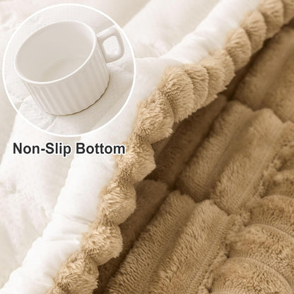 Couch Cover for Dogs, Washable Non Slip Plush Flannel Sofa Protector | Thick Flannel, Anti-Slip Backing, Pet Hair & Scratch Protection, Fits Sofa & Loveseat (27.6" x 59") - Colors B