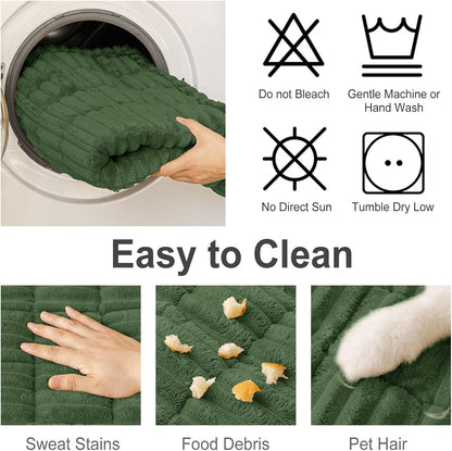 Couch Cover for Dogs, Washable Non Slip Plush Flannel Sofa Protector | Thick Flannel, Anti-Slip Backing, Pet Hair & Scratch Protection, Fits Sofa & Loveseat (27.6" x 59") - Colors B