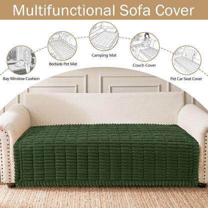 Couch Cover for Dogs, Washable Non Slip Plush Flannel Sofa Protector | Thick Flannel, Anti-Slip Backing, Pet Hair & Scratch Protection, Fits Sofa & Loveseat (27.6" x 59") - Colors B