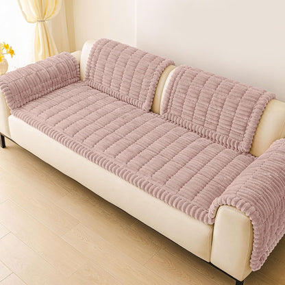 Couch Cover for Dogs, Washable Non Slip Plush Flannel Sofa Protector | Thick Flannel, Anti-Slip Backing, Pet Hair & Scratch Protection, Fits Sofa & Loveseat (27.6" x 59") - Colors B