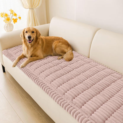 Couch Cover for Dogs, Washable Non Slip Plush Flannel Sofa Protector | Thick Flannel, Anti-Slip Backing, Pet Hair & Scratch Protection, Fits Sofa & Loveseat (27.6" x 59") - Colors B