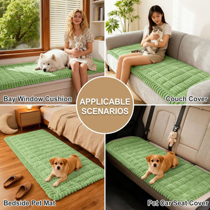Couch Cover for Dogs, Washable Non Slip Plush Flannel Sofa Protector | Thick Flannel, Anti-Slip Backing, Pet Hair & Scratch Protection, Fits Sofa & Loveseat (27.6" x 59") - Colors B