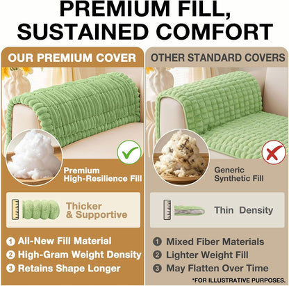 Couch Cover for Dogs, Washable Non Slip Plush Flannel Sofa Protector | Thick Flannel, Anti-Slip Backing, Pet Hair & Scratch Protection, Fits Sofa & Loveseat (27.6" x 59") - Colors B