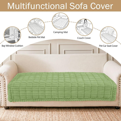 Couch Cover for Dogs, Washable Non Slip Plush Flannel Sofa Protector | Thick Flannel, Anti-Slip Backing, Pet Hair & Scratch Protection, Fits Sofa & Loveseat (27.6" x 59") - Colors B