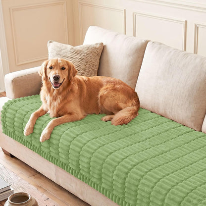 Couch Cover for Dogs, Washable Non Slip Plush Flannel Sofa Protector | Thick Flannel, Anti-Slip Backing, Pet Hair & Scratch Protection, Fits Sofa & Loveseat (27.6" x 59") - Colors B