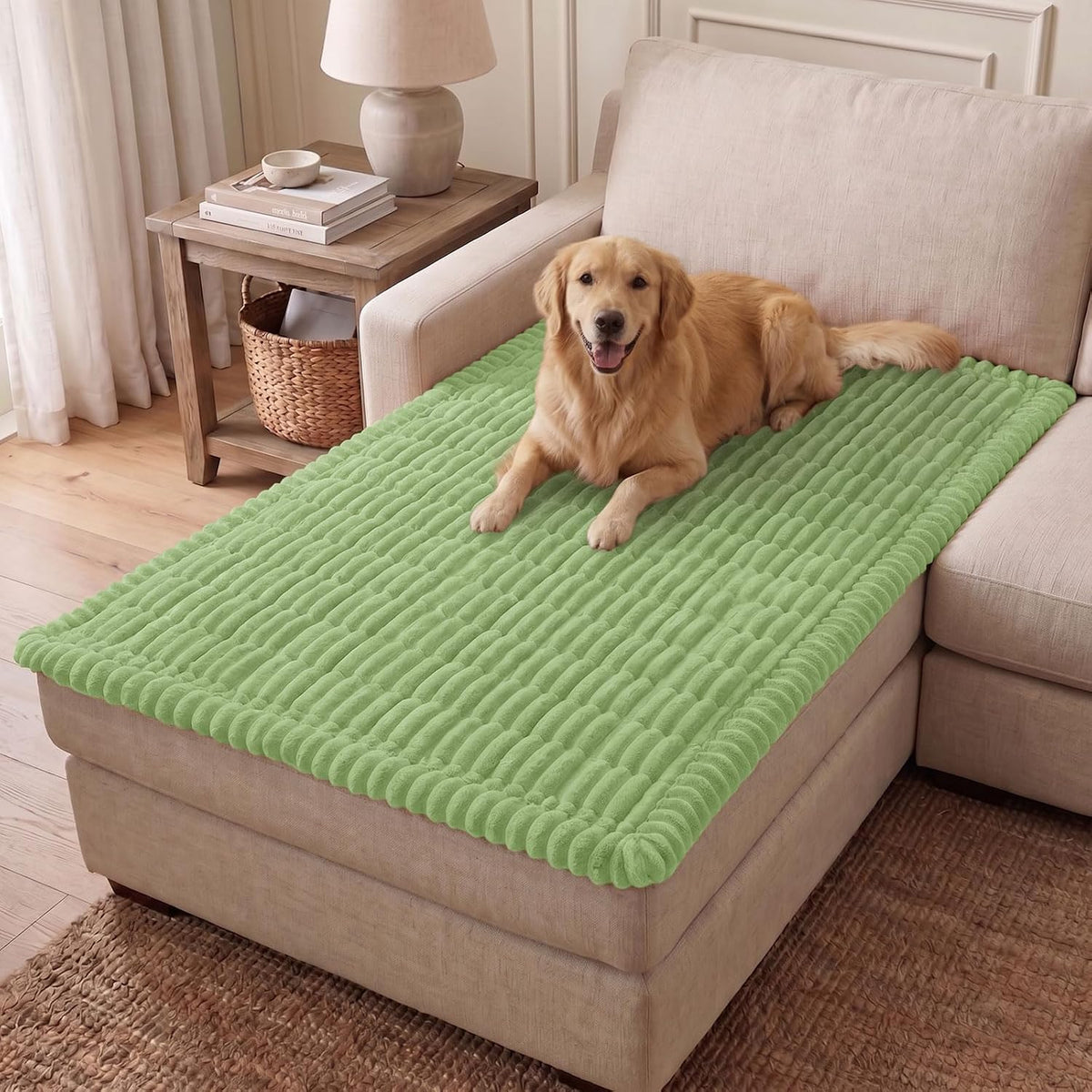 Couch Cover for Dogs, Washable Non Slip Plush Flannel Sofa Protector | Thick Flannel, Anti-Slip Backing, Pet Hair & Scratch Protection, Fits Sofa & Loveseat (27.6" x 59") - Colors B