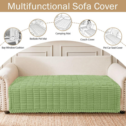 Couch Cover for Dogs, Washable Non Slip Plush Flannel Sofa Protector | Thick Flannel, Anti-Slip Backing, Pet Hair & Scratch Protection, Fits Sofa & Loveseat (27.6" x 59") - Colors B