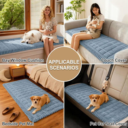 Couch Cover for Dogs, Washable Non Slip Plush Flannel Sofa Protector | Thick Flannel, Anti-Slip Backing, Pet Hair & Scratch Protection, Fits Sofa & Loveseat (27.6" x 59") - Colors B