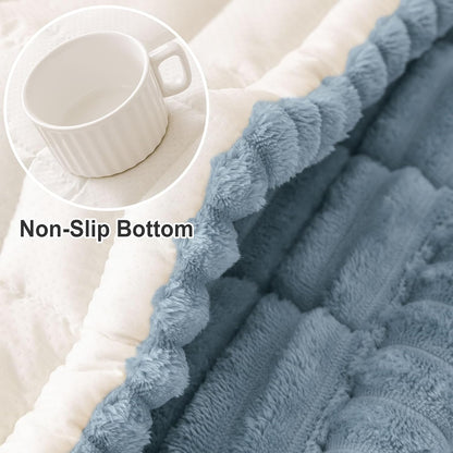 Couch Cover for Dogs, Washable Non Slip Plush Flannel Sofa Protector | Thick Flannel, Anti-Slip Backing, Pet Hair & Scratch Protection, Fits Sofa & Loveseat (27.6" x 59") - Colors B