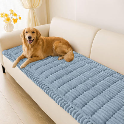 Couch Cover for Dogs, Washable Non Slip Plush Flannel Sofa Protector | Thick Flannel, Anti-Slip Backing, Pet Hair & Scratch Protection, Fits Sofa & Loveseat (27.6" x 59") - Colors B