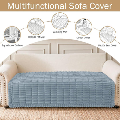 Couch Cover for Dogs, Washable Non Slip Plush Flannel Sofa Protector | Thick Flannel, Anti-Slip Backing, Pet Hair & Scratch Protection, Fits Sofa & Loveseat (27.6" x 59") - Colors B