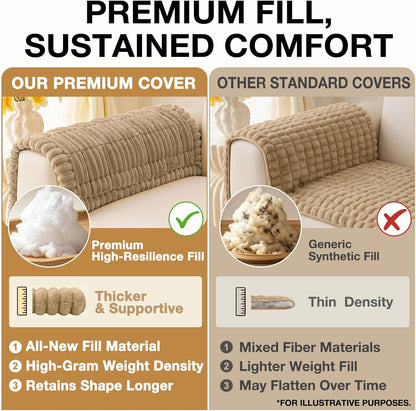 Couch Cover for Dogs, Washable Non Slip Plush Flannel Sofa Protector | Thick Flannel, Anti-Slip Backing, Pet Hair & Scratch Protection, Fits Sofa & Loveseat (27.6" x 59") - Colors B