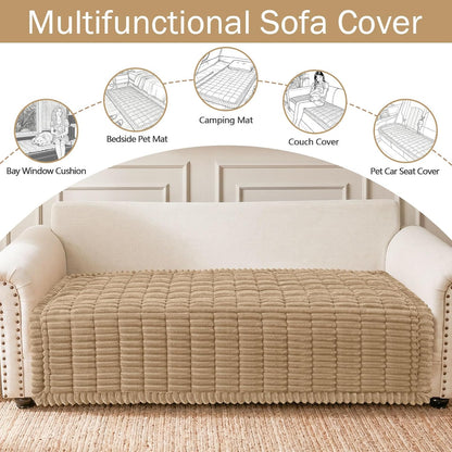 Couch Cover for Dogs, Washable Non Slip Plush Flannel Sofa Protector | Thick Flannel, Anti-Slip Backing, Pet Hair & Scratch Protection, Fits Sofa & Loveseat (27.6" x 59") - Colors B