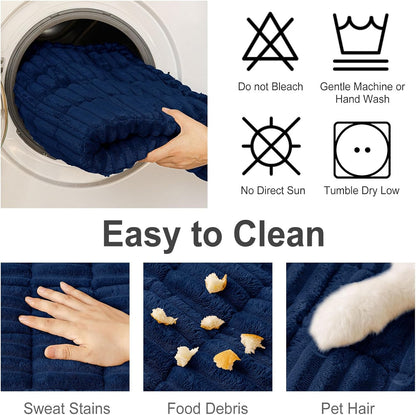 Couch Cover for Dogs, Washable Non Slip Plush Flannel Sofa Protector | Thick Flannel, Anti-Slip Backing, Pet Hair & Scratch Protection, Fits Sofa & Loveseat (27.6" x 59") - Colors B