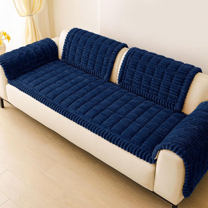 Couch Cover for Dogs, Washable Non Slip Plush Flannel Sofa Protector | Thick Flannel, Anti-Slip Backing, Pet Hair & Scratch Protection, Fits Sofa & Loveseat (27.6" x 59") - Colors B