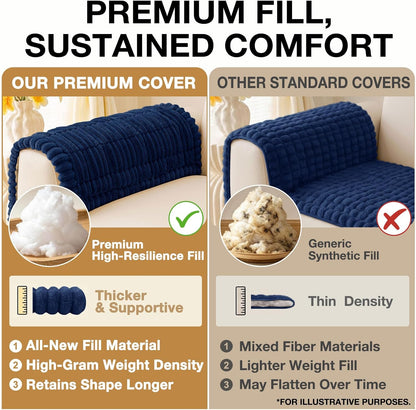 Couch Cover for Dogs, Washable Non Slip Plush Flannel Sofa Protector | Thick Flannel, Anti-Slip Backing, Pet Hair & Scratch Protection, Fits Sofa & Loveseat (27.6" x 59") - Colors B