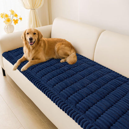 Couch Cover for Dogs, Washable Non Slip Plush Flannel Sofa Protector | Thick Flannel, Anti-Slip Backing, Pet Hair & Scratch Protection, Fits Sofa & Loveseat (27.6" x 59") - Colors B