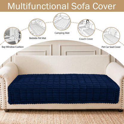 Couch Cover for Dogs, Washable Non Slip Plush Flannel Sofa Protector | Thick Flannel, Anti-Slip Backing, Pet Hair & Scratch Protection, Fits Sofa & Loveseat (27.6" x 59") - Colors B