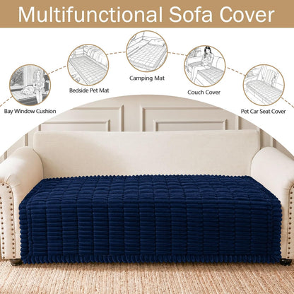 Couch Cover for Dogs, Washable Non Slip Plush Flannel Sofa Protector | Thick Flannel, Anti-Slip Backing, Pet Hair & Scratch Protection, Fits Sofa & Loveseat (27.6" x 59") - Colors B