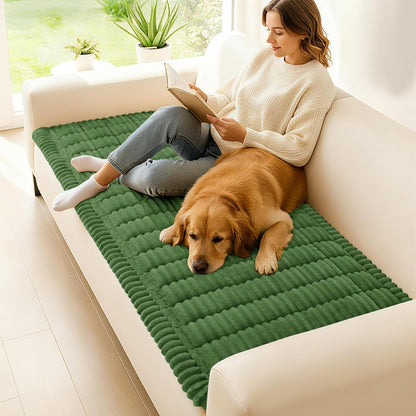 Couch Cover for Dogs, Washable Non Slip Plush Flannel Sofa Protector | Thick Flannel, Anti-Slip Backing, Pet Hair & Scratch Protection, Fits Sofa & Loveseat (27.6" x 59") - Colors B