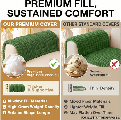 Couch Cover for Dogs, Washable Non Slip Plush Flannel Sofa Protector | Thick Flannel, Anti-Slip Backing, Pet Hair & Scratch Protection, Fits Sofa & Loveseat (27.6" x 59") - Colors B