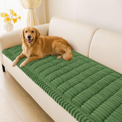 Couch Cover for Dogs, Washable Non Slip Plush Flannel Sofa Protector | Thick Flannel, Anti-Slip Backing, Pet Hair & Scratch Protection, Fits Sofa & Loveseat (27.6" x 59") - Colors B