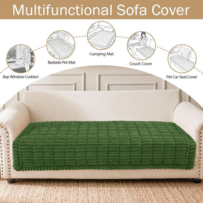 Couch Cover for Dogs, Washable Non Slip Plush Flannel Sofa Protector | Thick Flannel, Anti-Slip Backing, Pet Hair & Scratch Protection, Fits Sofa & Loveseat (27.6" x 59") - Colors B