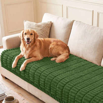 Couch Cover for Dogs, Washable Non Slip Plush Flannel Sofa Protector | Thick Flannel, Anti-Slip Backing, Pet Hair & Scratch Protection, Fits Sofa & Loveseat (27.6" x 59") - Colors B