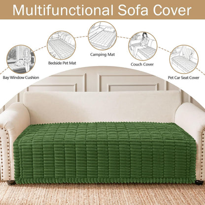 Couch Cover for Dogs, Washable Non Slip Plush Flannel Sofa Protector | Thick Flannel, Anti-Slip Backing, Pet Hair & Scratch Protection, Fits Sofa & Loveseat (27.6" x 59") - Colors B